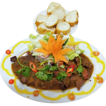 Bò Sót Tiêu Xanh Bánh Mì 