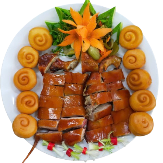 Heo sữa quay + bánh 